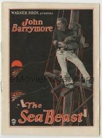 7d122 SEA BEAST herald 1926 John Barrymore as Captain Ahab, Herman Melville's Moby Dick!