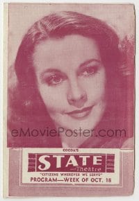 7d130 STATE THEATRE herald 1942 Vivien Leigh in Gone with the Wind, Lady Gangster + more!