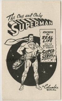 7d133 SUPERMAN herald R1960s rockets to real life on the screen in a mighty super serial!