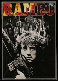 7d647 FIRST BLOOD Japanese program 1982 different images of Sylvester Stallone as John Rambo!