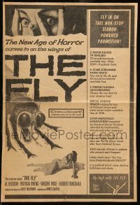 7d570 FLY newspaper ad 1958 the new age of horror comes in on the wings of this non-stop terror!
