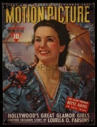 7d556 MOTION PICTURE 9x11 magazine cover October 1940 Deanna Durbin in Spring Parade!