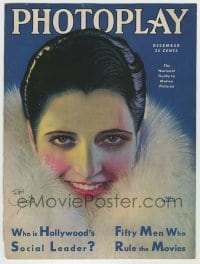 7d560 PHOTOPLAY 9x12 magazine cover December 1930 great art of Kay Francis by Earl Christy!