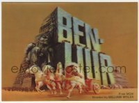 7d186 BEN-HUR lenticular Japanese 4x6 postcard R1969 Charlton Heston, William Wyler classic!