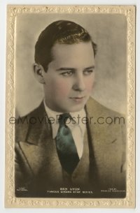7d185 BEN LYON #165H English 4x6 postcard 1920s head & shoulders portrait wearing suit & tie!