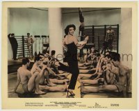 7d210 GENTLEMEN PREFER BLONDES 8x10 postcard 1981 sexy Jane Russell with half-naked men in gym!