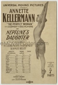 7d234 NEPTUNE'S DAUGHTER 4x6 postcard 1914 Annette Kellermann, The Perfect Woman!