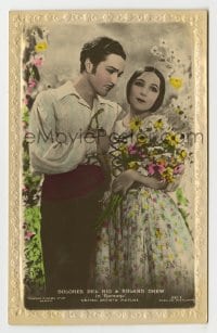 7d238 RAMONA #232E English 4x6 postcard 1928 c/u of beautiful Dolores Del Rio & Roland Drew!
