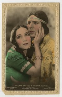 7d235 RAMONA #232A English 4x6 postcard 1928 Dolores Del Rio & Native American Warner Baxter!