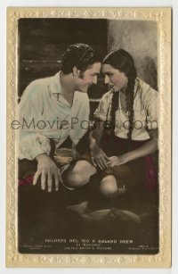 7d237 RAMONA #232D English 4x6 postcard 1928 romantic c/u of Dolores Del Rio & Roland Drew!