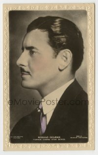 7d242 RONALD COLMAN #245K English 4x6 postcard 1920s head & shoulders portrait of the great actor!