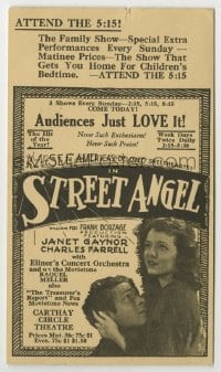 7d244 STREET ANGEL 4x6 postcard 1928 Janet Gaynor & Charles Farrell, directed by Frank Borzage!