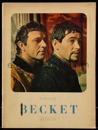 7d823 BECKET souvenir program book 1964 Richard Burton, Peter O'Toole, John Gielgud, great images!