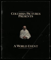 7d877 GANDHI world premiere souvenir program book 1982 Ben Kingsley as The Mahatma, die-cut cover!