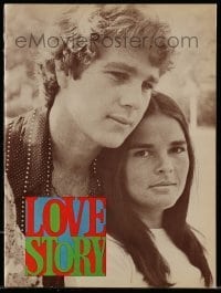7d924 LOVE STORY souvenir program book 1970 Ali MacGraw & Ryan O'Neal, classic romance!