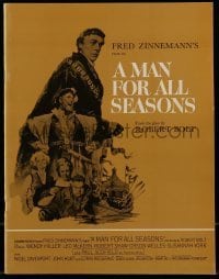 7d926 MAN FOR ALL SEASONS souvenir program book 1966 Paul Scofield, Fred Zinnemann Best Picture!