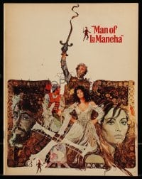 7d927 MAN OF LA MANCHA souvenir program book 1972 Peter O'Toole, Sophia Loren, cool Ted CoConis art!