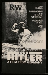 7d940 OUR HITLER souvenir program book 1980 Hans-Jurgen Syberberg's 7-hour Film From Germany!