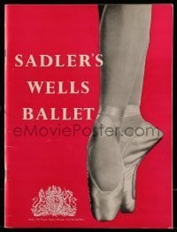 7d955 SADLER'S WELLS BALLET stage play souvenir program book 1953 the live musical performance!