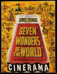 7d961 SEVEN WONDERS OF THE WORLD Cinerama souvenir program book 1956 famous landmarks in Cinerama!