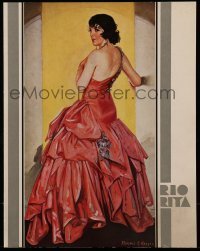 7d949 RIO RITA souvenir program 1929 wonderful different Florence A. Kroger art of Bebe Daniels!
