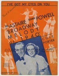 7d472 BROADWAY MELODY OF 1940 sheet music 1940 Astaire, Eleanor Powell, I've Got My Eyes On You!