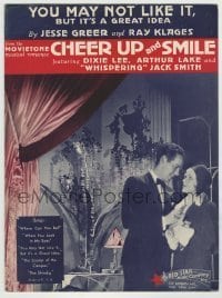 7d478 CHEER UP & SMILE sheet music 1930 You May Not Like It, But It's a Great Idea!