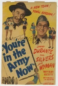 7d038 YOU'RE IN THE ARMY NOW mini WC 1941 Jimmy Durante, Phil Silvers, sexy Jane Wyman!