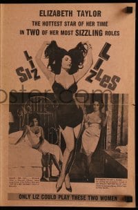 7d055 CAT ON A HOT TIN ROOF/BUTTERFIELD 8 herald 1966 art of sexy Elizabeth Taylor in nightie!