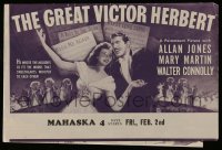 7d076 GREAT VICTOR HERBERT herald 1939 Allan Jones, pretty Mary Martin, Walter Connolly!
