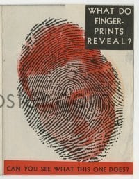 7d079 GUILTY AS HELL herald 1932 Edmund Lowe, Victor McLaglen, Noel Francis, cool fingerprint art!