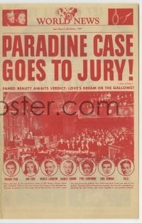 7d107 PARADINE CASE herald 1948 Alfred Hitchcock, Gregory Peck, Ann Todd, Valli & top cast!