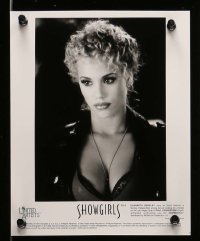 7d767 SHOWGIRLS presskit w/ 5 stills 1995 Verhoeven directed, sexy naked stripper Elizabeth Berkley