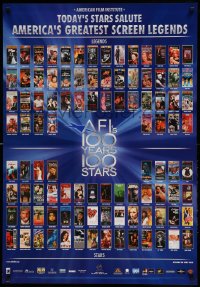 7f883 AFI'S 100 YEARS 100 STARS 27x39 video poster 1999 classic posters w/Gilda, Casablanca & more!