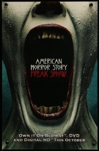 7f884 AMERICAN HORROR STORY 11x17 video poster 2015 Freak Show, bizarre clown image with huge mouth!