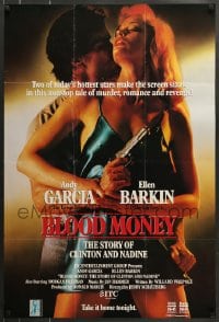 7f896 CLINTON & NADINE 27x40 video poster 1988 Andy Garcia, Ellen Barkin, Morgan Freeman!