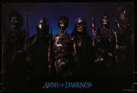 7f759 ARMY OF DARKNESS 21x31 commercial poster 1992 great image of the Deadites, blue title design!
