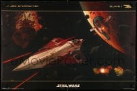 7f089 ATTACK OF THE CLONES 23x34 Canadian commercial poster 2002 Star Wars Episode II, Starfighter!