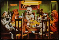 7f777 DOGS PLAYING POKER 2 18x27 Italian commercial posters 1990s dogs playing poker and more!