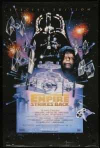 7f098 EMPIRE STRIKES BACK 23x34 commercial poster 2004 cool art by Drew Struzan from R1997 poster!