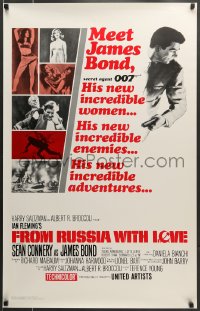 7f787 FROM RUSSIA WITH LOVE 25x39 English commercial poster 1997 Connery is Fleming's James Bond!