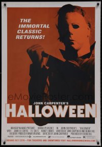 7f793 HALLOWEEN advance 27x39 commercial poster R2012 John Carpenter classic, Michael Myers!