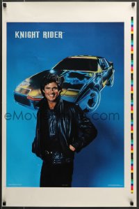 7f818 KNIGHT RIDER 2-sided printer's test 24x35 commercial poster 1982 David Hasselhoff and K.I.T.T.