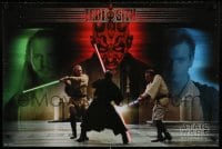 7f112 PHANTOM MENACE 24x36 commercial poster 1999 Star Wars, image of lightsaber battle!