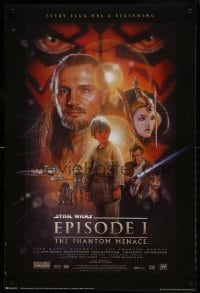 7f110 PHANTOM MENACE 24x36 commercial poster 1999 Star Wars Episode I, art by Drew Struzan