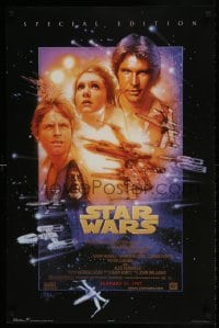 7f133 STAR WARS 23x34 commercial poster 2004 artwork by Drew Struzan from R97 one sheet!