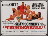 7f870 THUNDERBALL 27x36 English commercial poster 1980s James Bond, image from the British Quad!