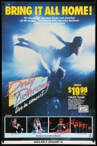 7f900 DIRTY DANCING: LIVE IN CONCERT 27x41 video poster 1988 Bill Medley, Eric Carmen, Merry Clayton