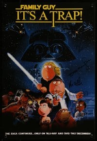 7f071 FAMILY GUY IT'S A TRAP signed 13x19 video poster 2011 by Borstein + 3 others, Sano's style!