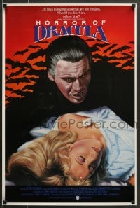 7f911 HORROR OF DRACULA 20x30 video poster R1985 Hammer, cool vampire monster & sexy girl artwork!